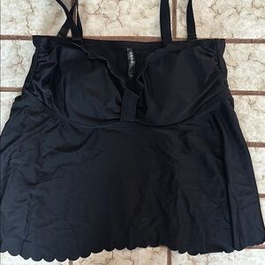 Black Women's Babydoll Swim Top